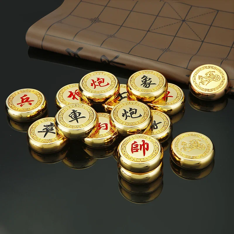 

Unique Decorations Chinese Chess Pieces Large Metal Luxury High Quality Chinese Chess Unusual Social Ajedrez Chino Board Game