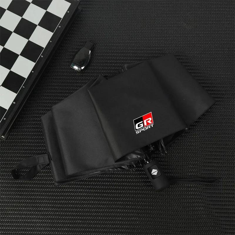 

1Pcs Windproof Rain Fully Automatic Compact 3 Folding Umbrella For Toyota Crown GR Corolla YARIS Auris C-HR Hilux Vios Izoa Reiz
