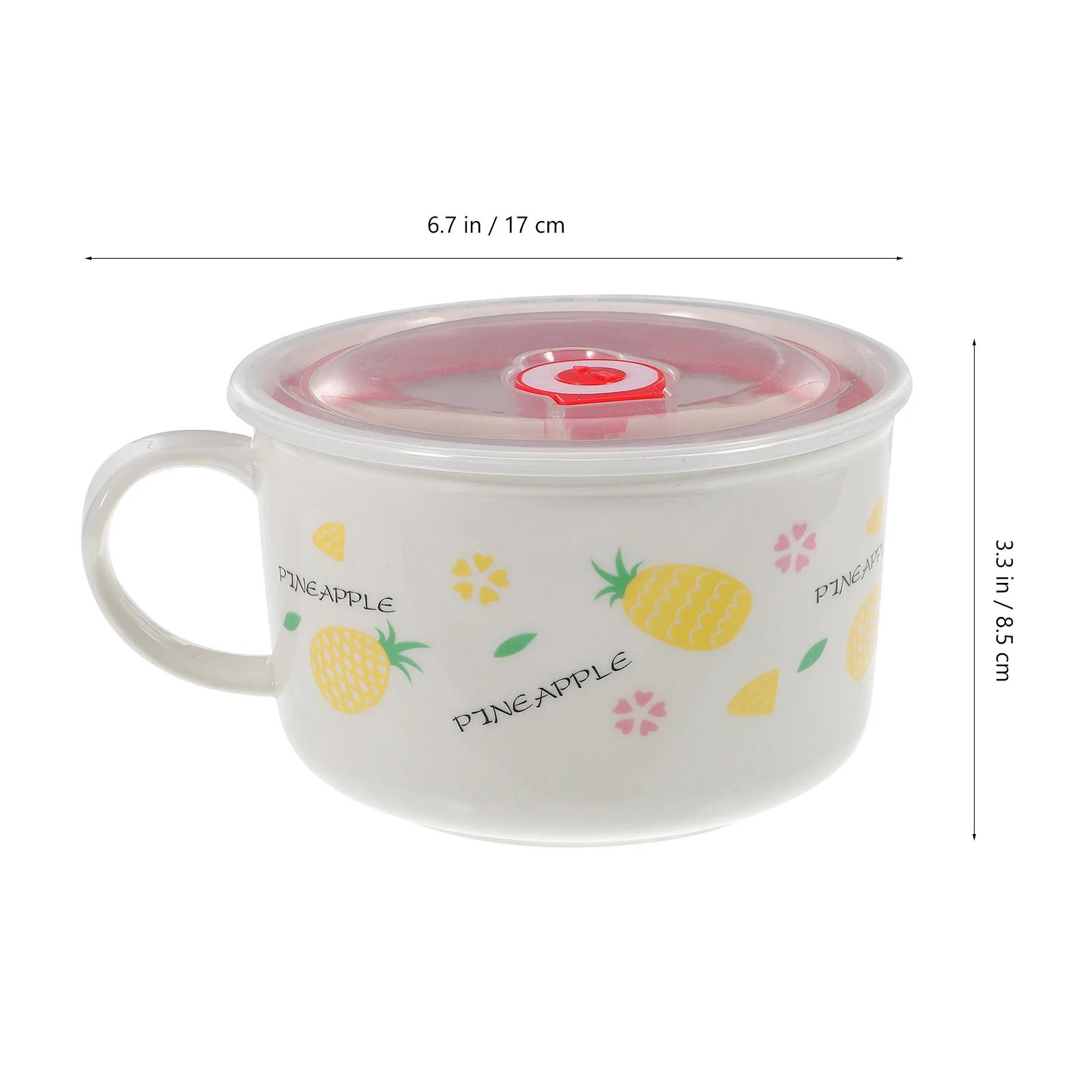 

Керамическая ручка крышки миски для супа, дизайн большой емкости для рисовой лапши, мгновенная лапша, безопасное хранение продуктов в микроволновой печи