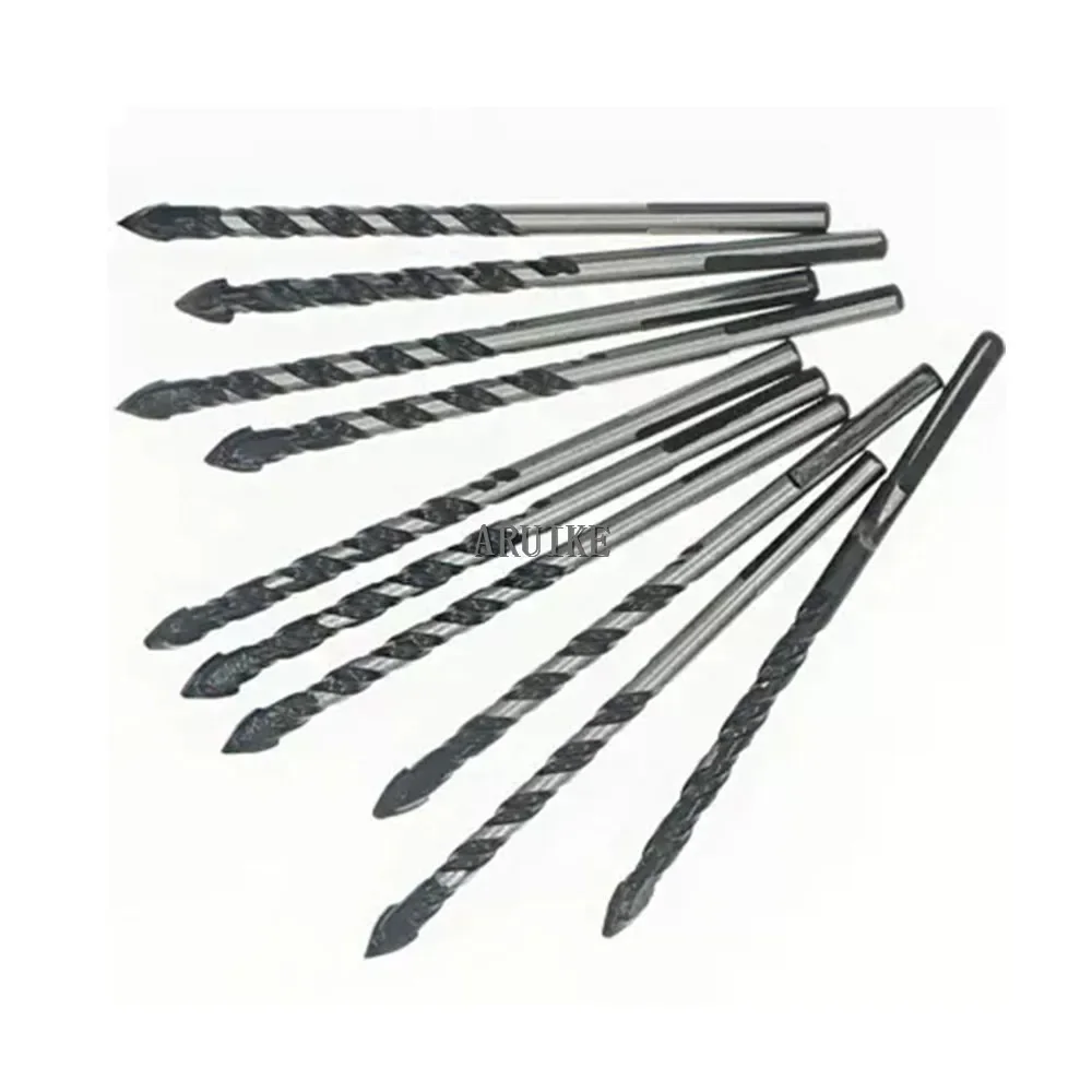 6mm/8mm/10mm/12mm Bits Spiralbohrer Dreieck Keramikfliesen Zement Wolframkarbid Zubehör Versorgung