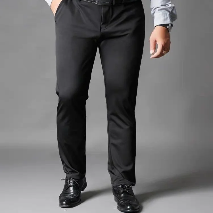 Pantaloni da uomo di grandi dimensioni da uomo grasso sottile estivo elasticizzato più pantaloni grassi più grandi pantaloni casual dritti da uomo larghi JJ431