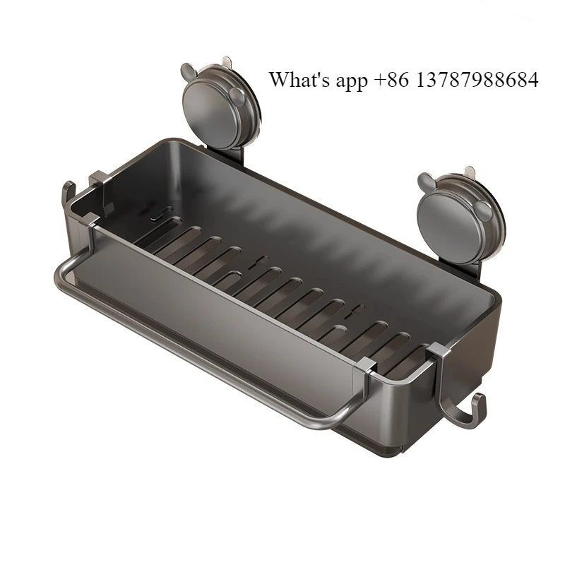 

Держатель для тряпок на присосках без сверления, настенный кухонный органайзер, многофункциональное хранилище для специй с дренажем