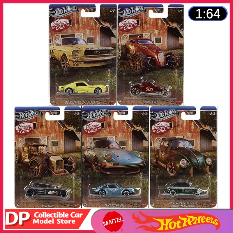 

Винтажный клубный набор Hot Wheels Silver Series Mustang Sood Fast Mod Rod Porsche и т. д., литой автомобиль