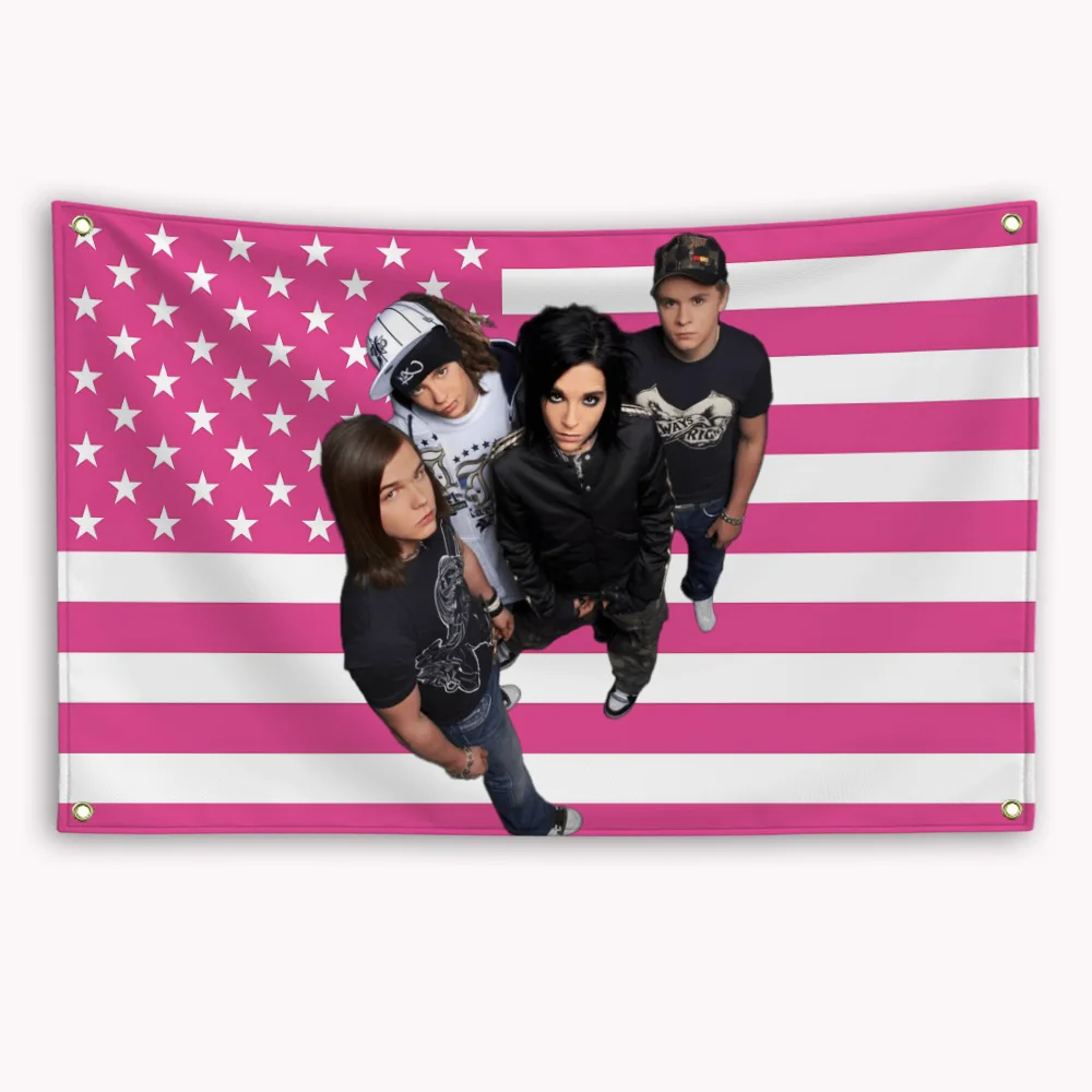

Rock T-Tokio H-Hotel American Flag Banner Decoration Garage Flags for Bedrooms Outdoor Decor Decorative Home Objects Flaga Items