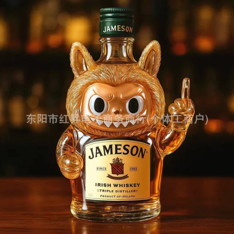 

2025 Rebellious Bubu Whiskey Bottle Kawaii Bubu Whiskey Liquor Bottle Collection Anime Water Bottles Beverage Bottles Toy Gifts