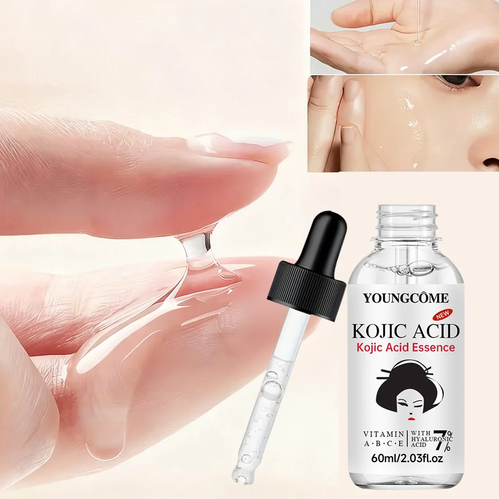 YOUNGCOME Kojisäure-Serum und Cremebundle – Aufhellendes Set für dunkle Flecken, Aknenarben, Anti-Aging, gleicht den Hautton ab, 2-in-1-Hautwagen – Detail 3