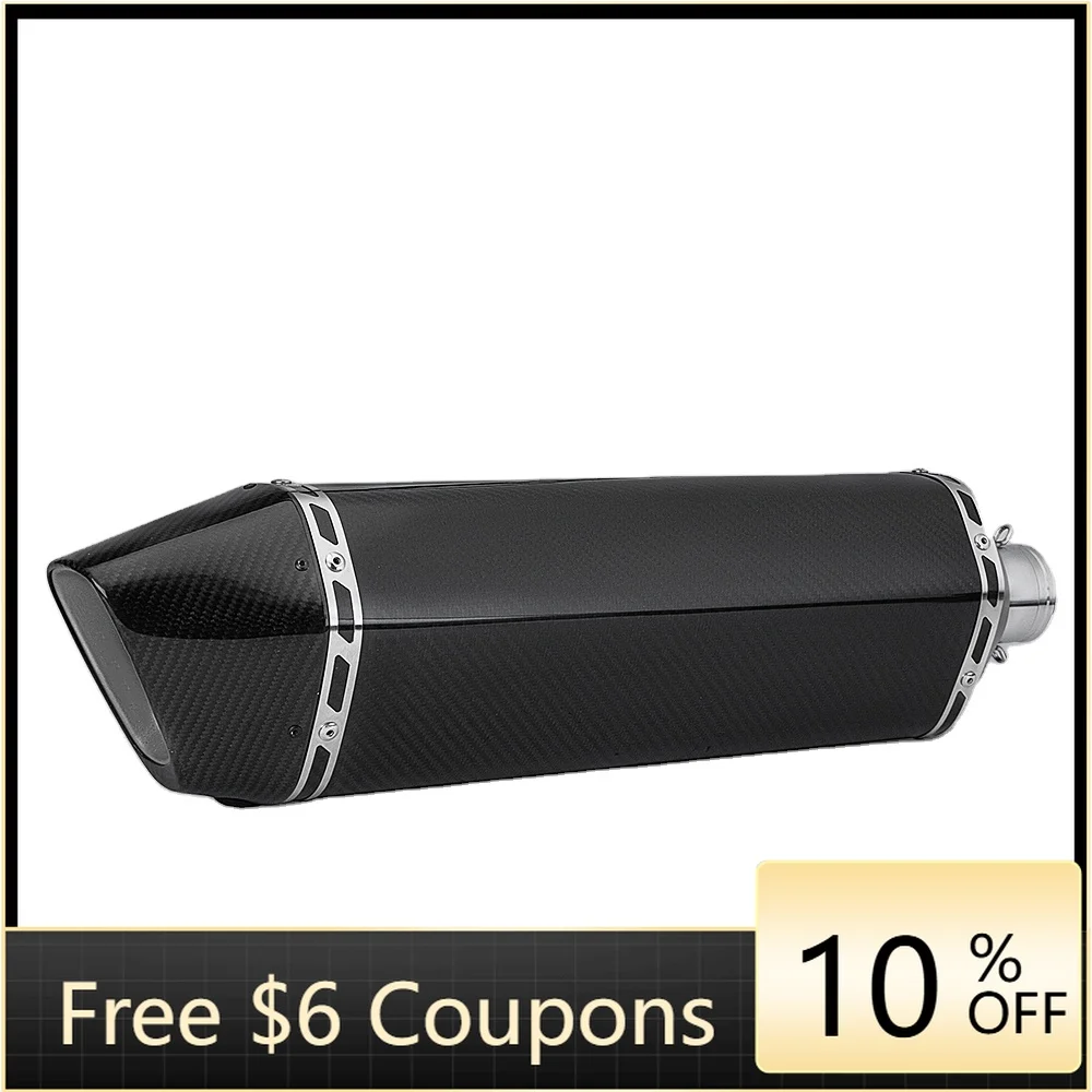 

STLF High Quality 36-51mm Carbon Fiber Motorcycle Muffler Exhaust Pipe Stainless Steel New Condition Universal Modified