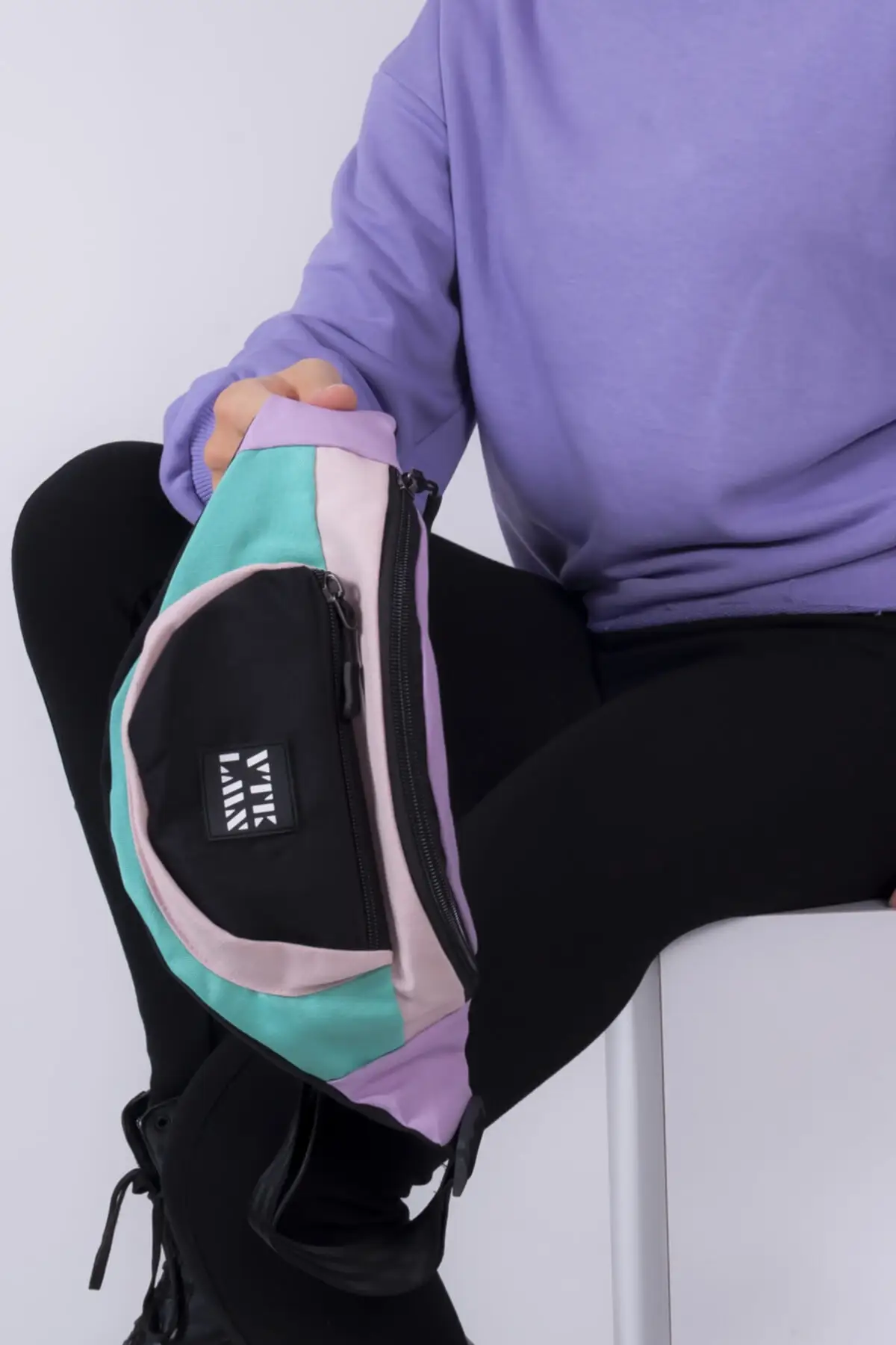 Unisex colorful shoulder and waist bag