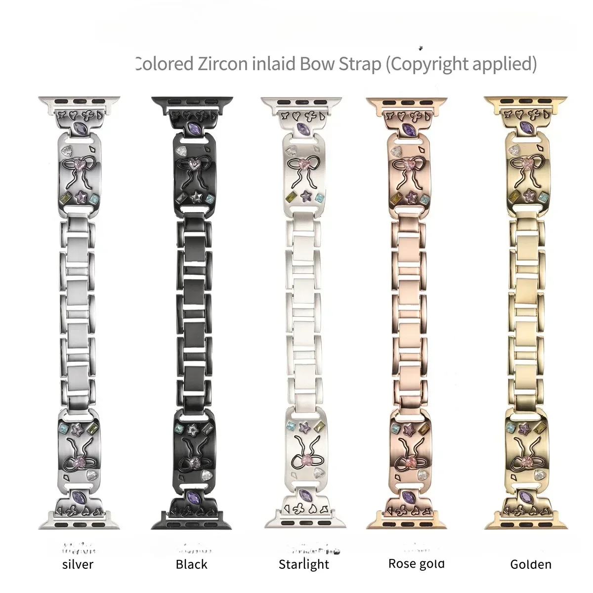 Watch Band For iWatch 42/44/45/46/49mm 38/40/41mm Metal Fashion Watch Strap For Watch Series Ultra2 Series 10/9/8/7/6/5/4/3/2/1_voghion.com