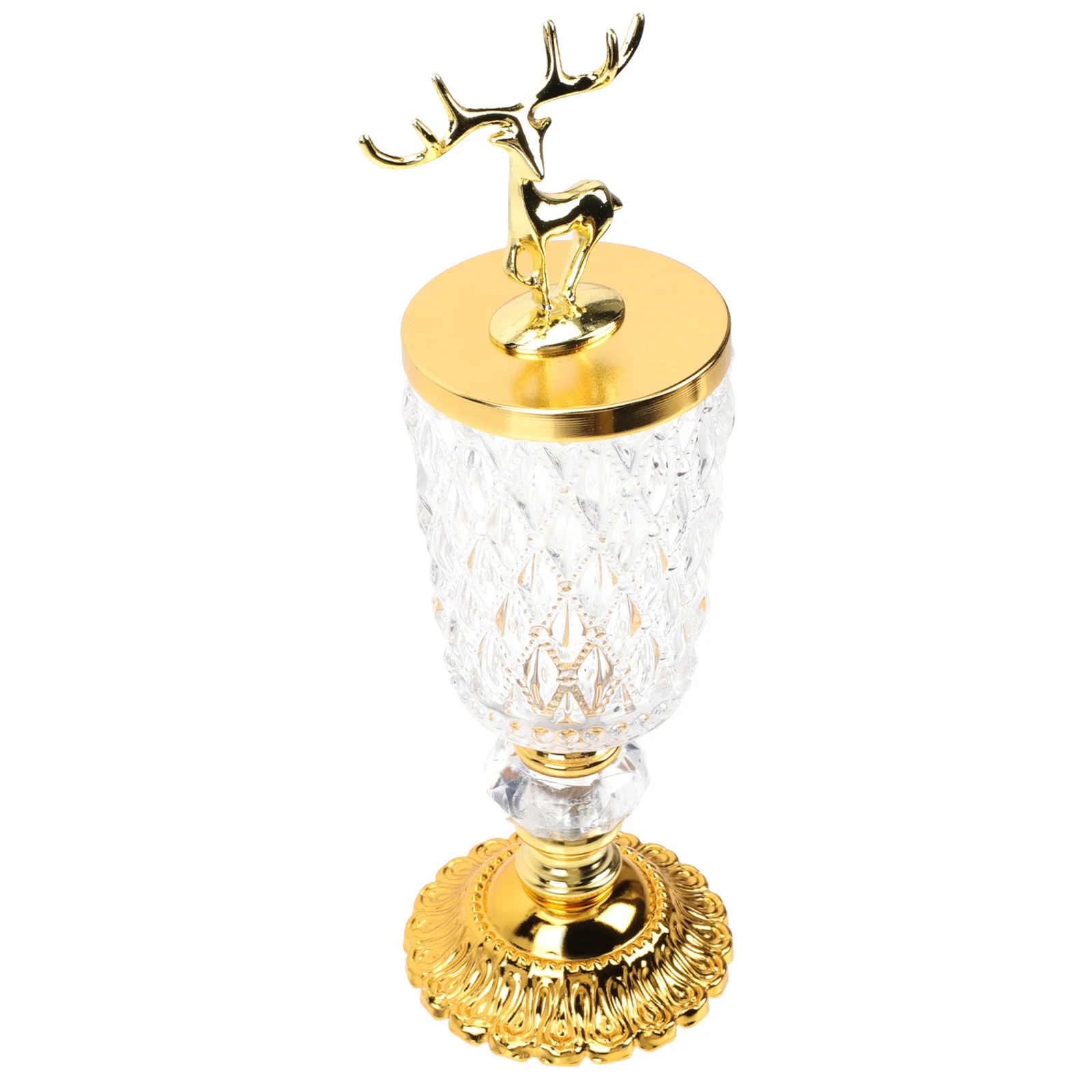 

Premium Glass Candy Jar Gold Deer Design Nordic Style Candy Storage Can Decorative Storage Holder for Home Kitchen Wedding Party