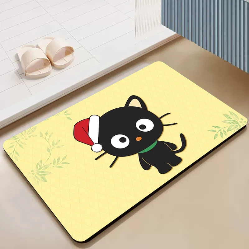 House Entrance Mat Indoor Chococat Diatom Ooze Rug Non-slip and Washable Kitchen Mat Hallway Mats Bathroom Floor Mats Diatomite