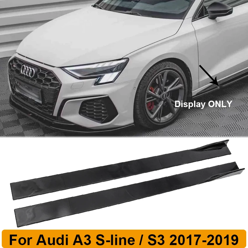 86.6“ Side Skirt Universal For Audi A3 S-line / S3 2017-2019 Extension Body Kit Splitter Apron Winglet Protector Car Accessories