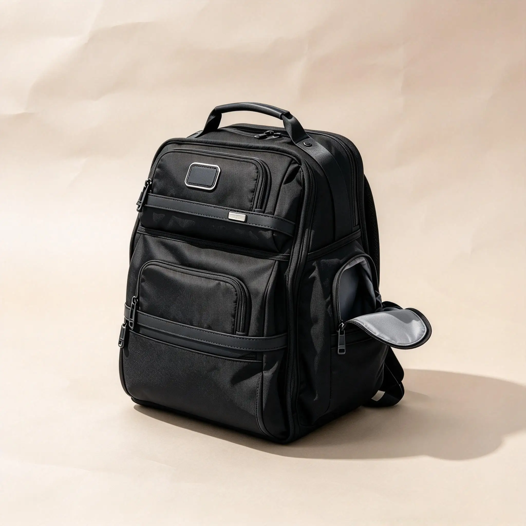 Men's Ballistic Nylon Backpack, Stylish Business Commute Large Capacity Minimalist Classic School Bag