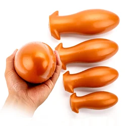 Liquid Silicone Oversize Dragon Egg Anal Plug Dildos Big Anal Dilator Penis Stimulate Anus Sex Toys Butt Plug for Women and Men