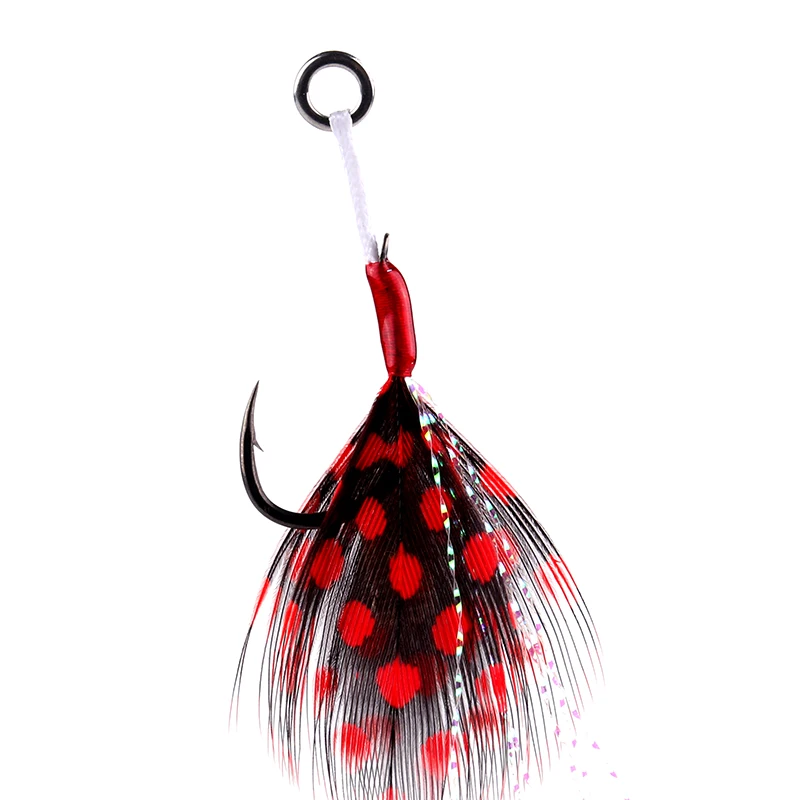 خطافات صيد السمك المساعدة من BKK Micro Feathered Super Slide