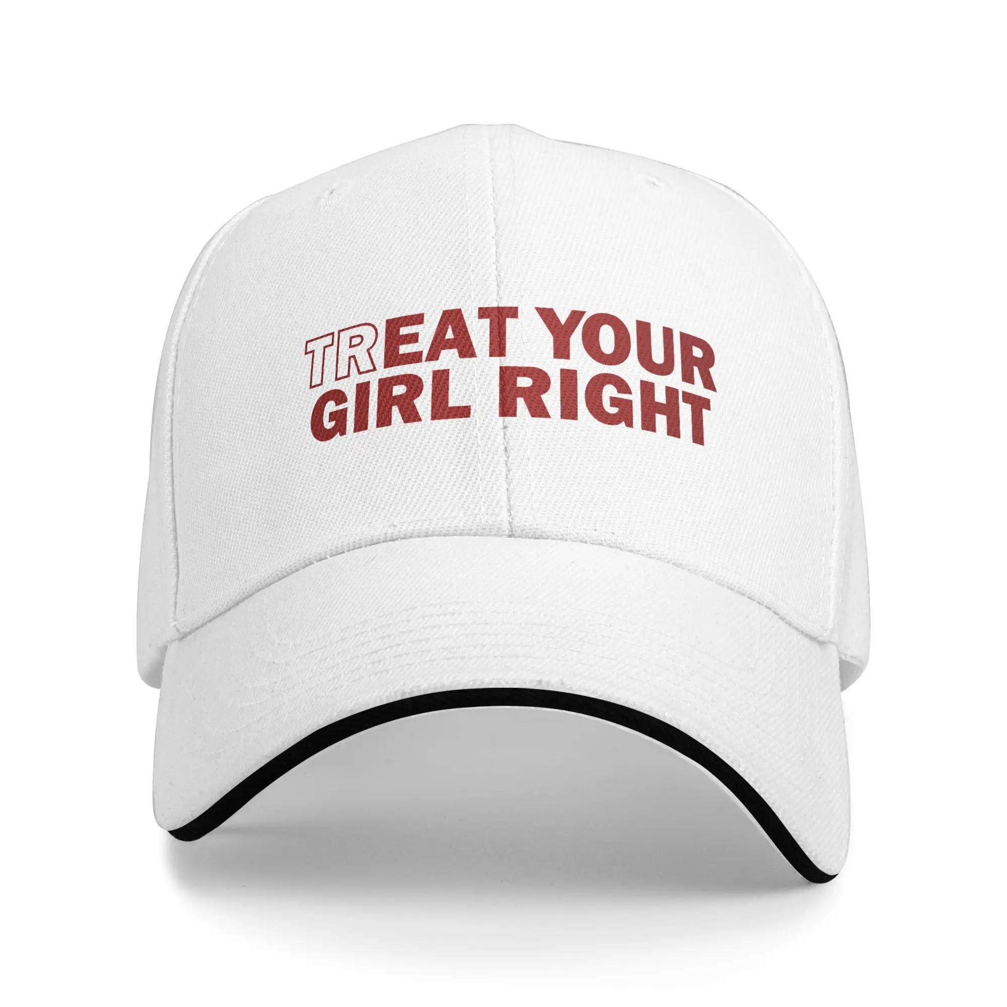 Treat Eat Your Girl Right Meme Sandwich Cap Men Women Saying  Cap Golf Hats Breathable Snapback Caps Baseball Cap Summer
