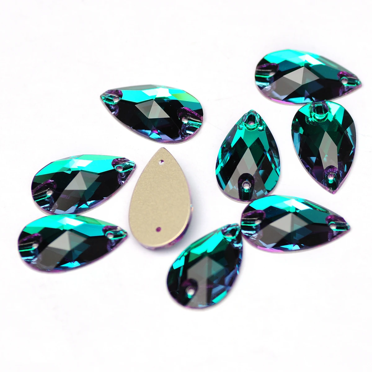 Emerald 6A Top Quality Glass Sew On Rhinestones Sewing Crystals Flatback Stones For Garment Clothes Craft Wedding Dress