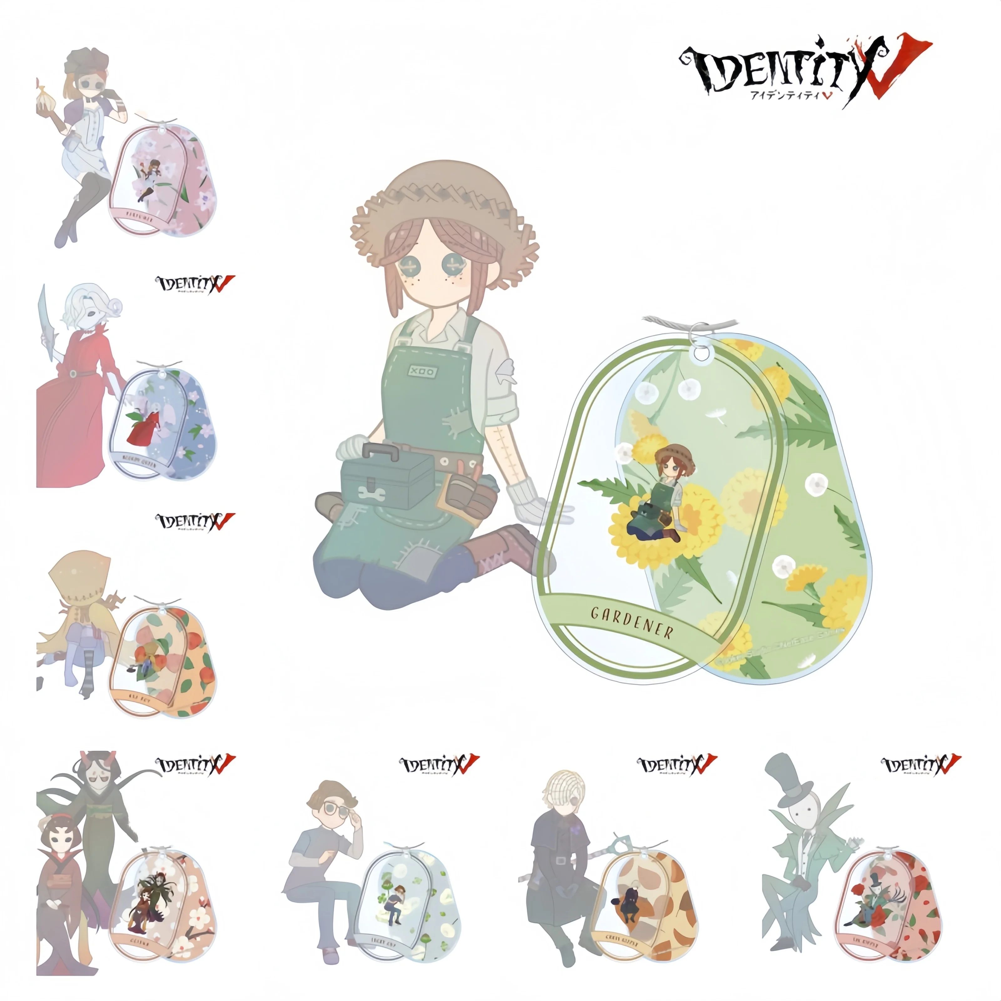 6cm Game Identity V New style Acrylic Pendant Keychains Character Frederick Kreiburg Ithaqua Alva Lorenz Role Playing Pendant