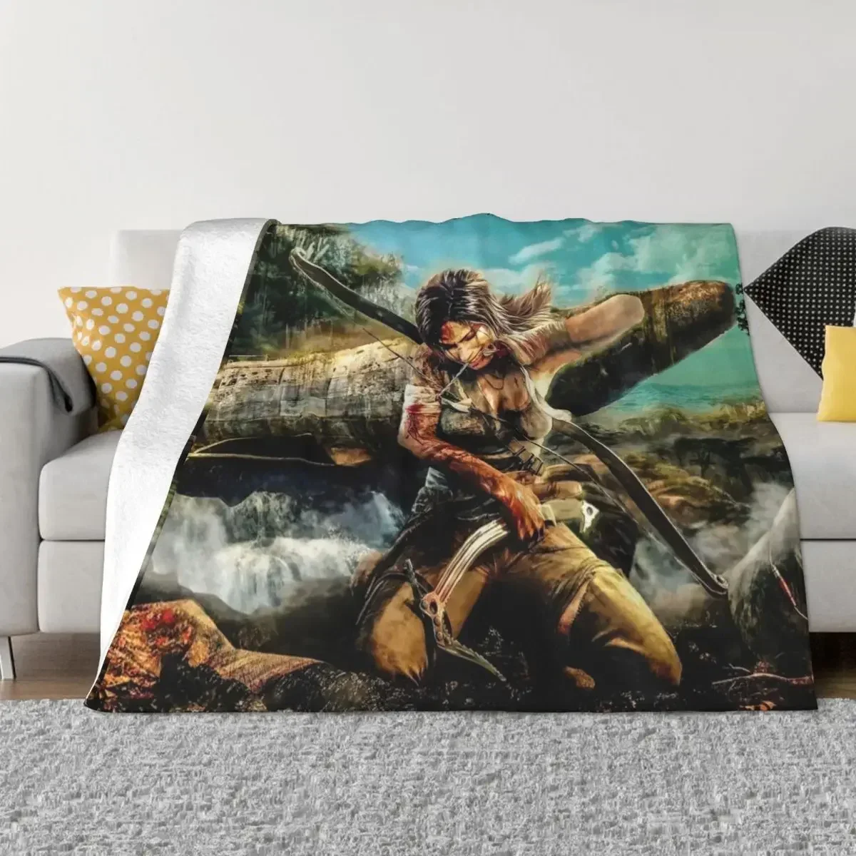 Lara Croft Tomb Raider 8K Throw Blanket Bed linens For Baby blankets ands Blankets blankets for beds  thin blanket