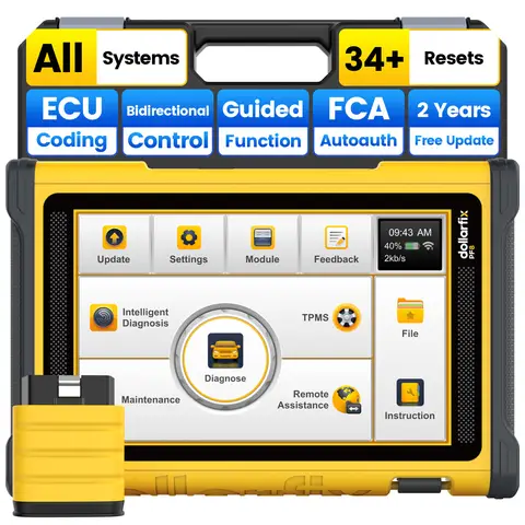 DollarFix PF8 전문가용 자동차 스캐너 34가지 유지보수 진단 도구 풀 시스템 ECU 코딩 양방향 OBD2 자동 스캔 도구