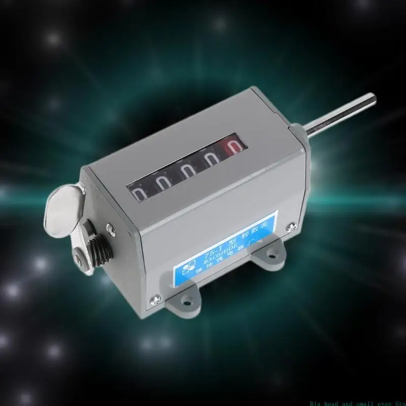 220 فولت 1 قطعة 75-I معدن ميكانيكي قابل لإعادة الضبط 5 أرقام عرض عداد الثورة الدوارة 350 دورة/دقيقة