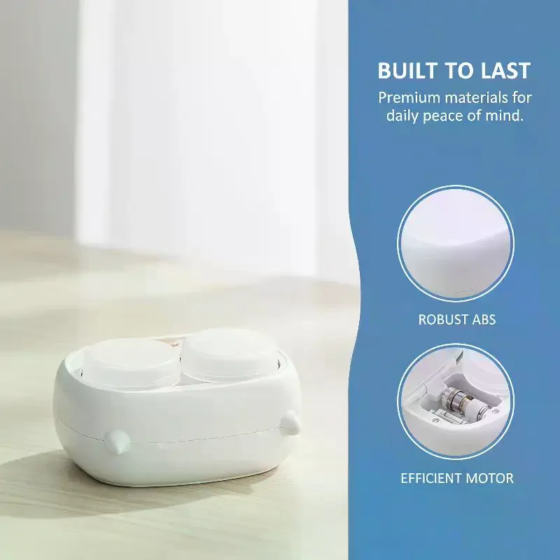 1 Set Battery Powered Contact Lenses Cleaner With Removable Box Remove Tear Protein Cleaning Machine Contact Lenses Case