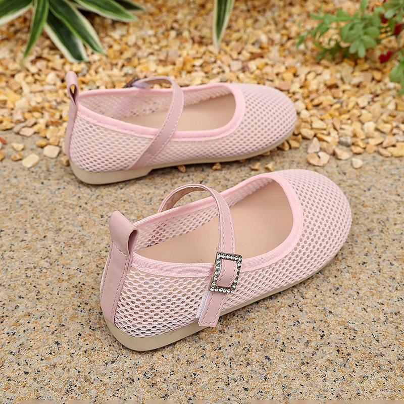 Picture 6: New Toddler Girls Mesh Mary Jane Shoes, Breathable Hollow Out Soft Sole Flats Kids Footwear for Daily, School, Party, Summer