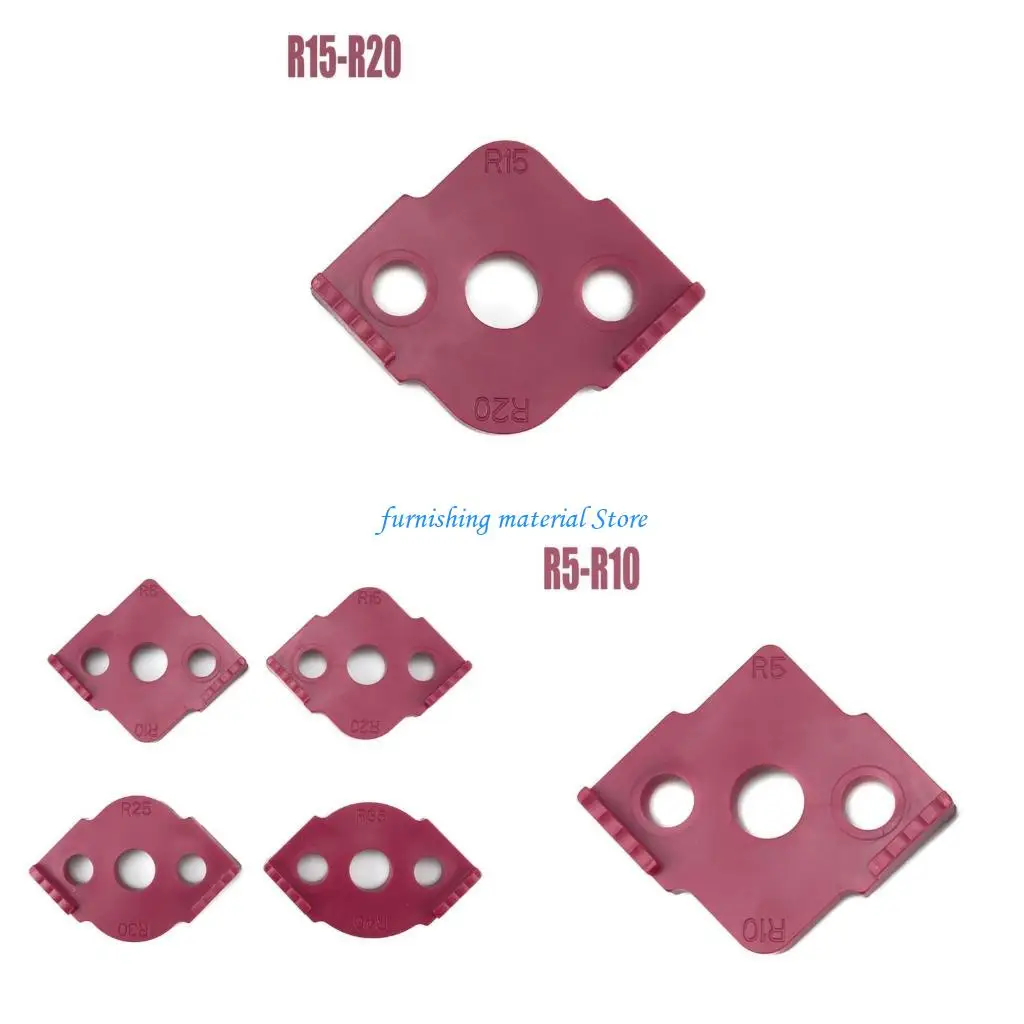 Y5GD 4pcs Radio Radio rápido Herramienta carpintería carpintería Semi redonda Localizador rápido R-Angle R-Boño