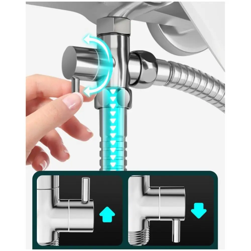 Zinc Alloy Shower Diverter Standard Sizes Universal 3-Way Diverter Valve Chrome Finish Toilet Bidet Valve Home Improvement