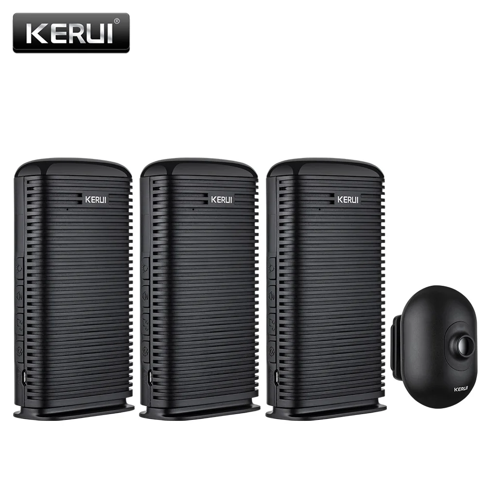 KERUI DW9 Drahtloser Einfahrts-Sicherheitsalarm, wasserdicht, PIR-Bewegungsmelder, Garage, Willkommen, Einbruchalarm, sicheres System, Patrouille