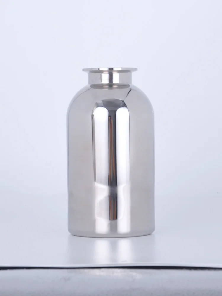 316L stainless steel sealed storage bottle for powder laboratory, 250-1000ml sanitary grade medication tank for inoculating