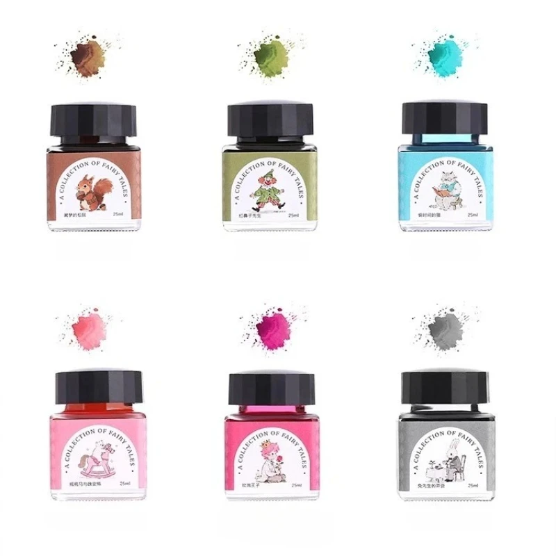 

Tramol 6 Colors 25ml Fountain Pen Ink Calligraphy Dip Pens Ink School Office Supplies Stationery For JINHAO Hongdian Majohn