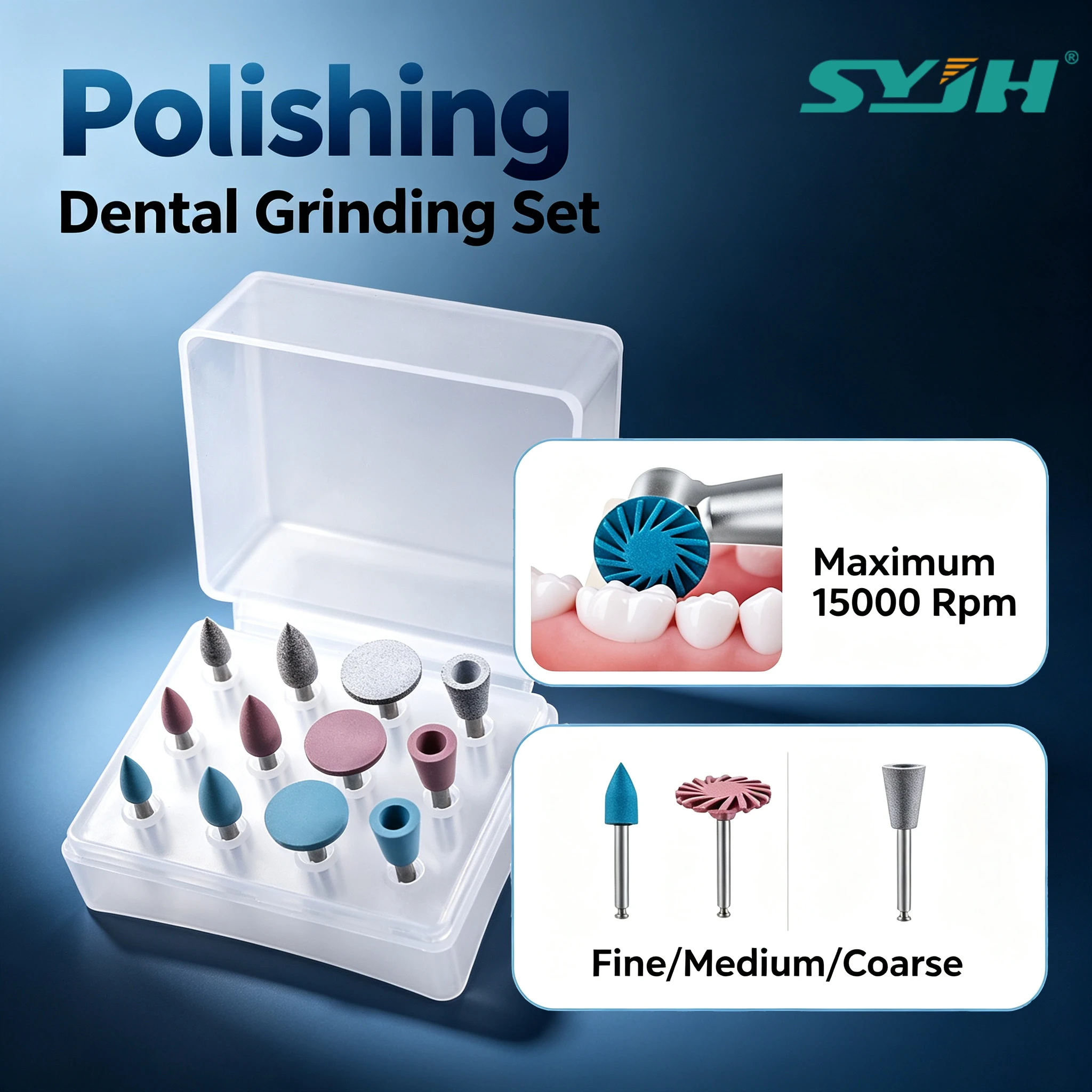 Buy 2 Get 1 Free RA Dental Silicone Polishing Wheel Kit Color Coded Coarse Medium Fine Composite Resin Gloss Finishing Materials