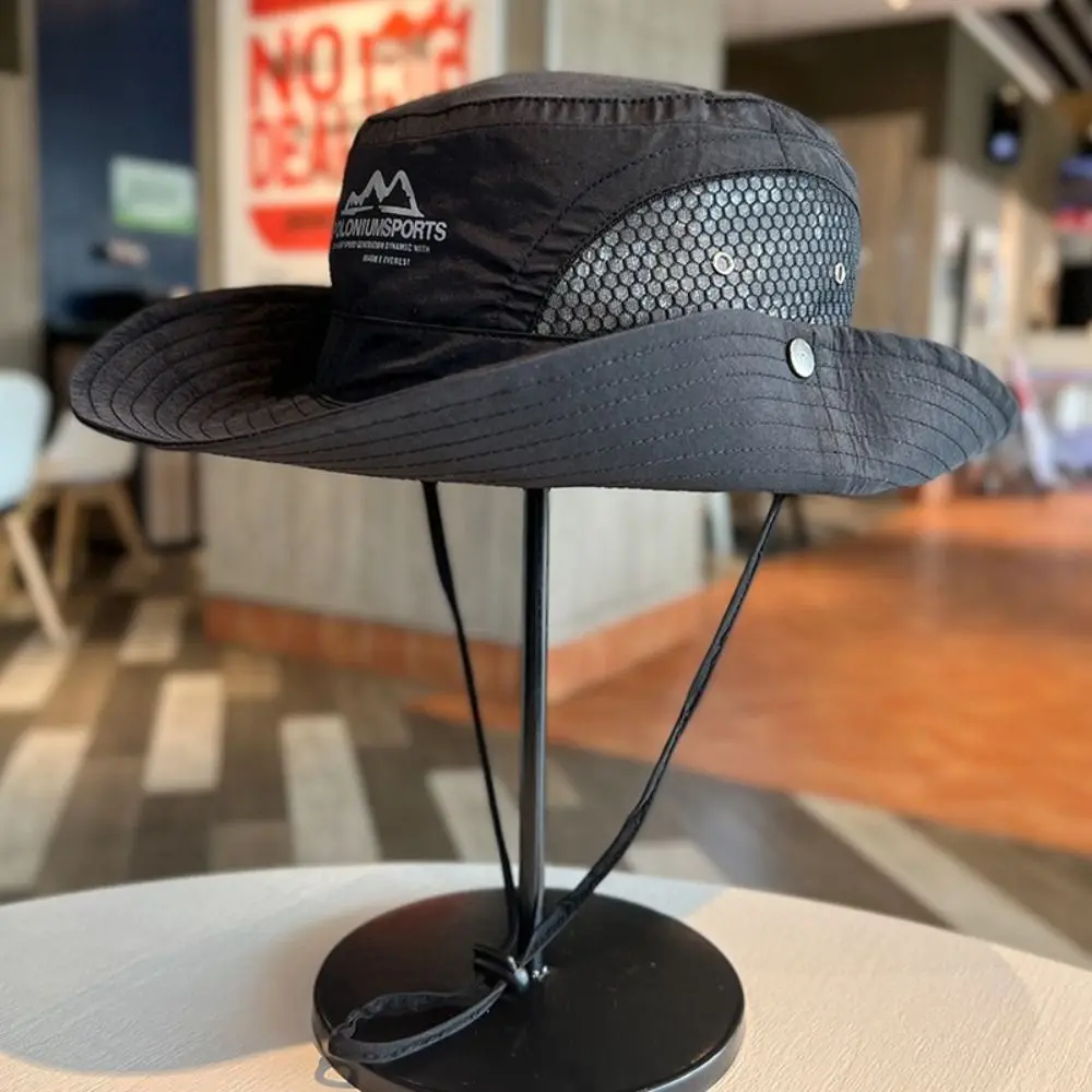Quick-dry Fisherman Hat Sun Protection Bucket Hat Wide Brim Breathable Panama Hat Summer Camping Hiking Mountaineering Cap