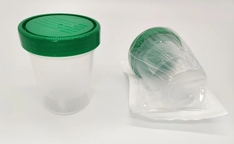 Plastic disposable sterile urine specimen container 100 120ml