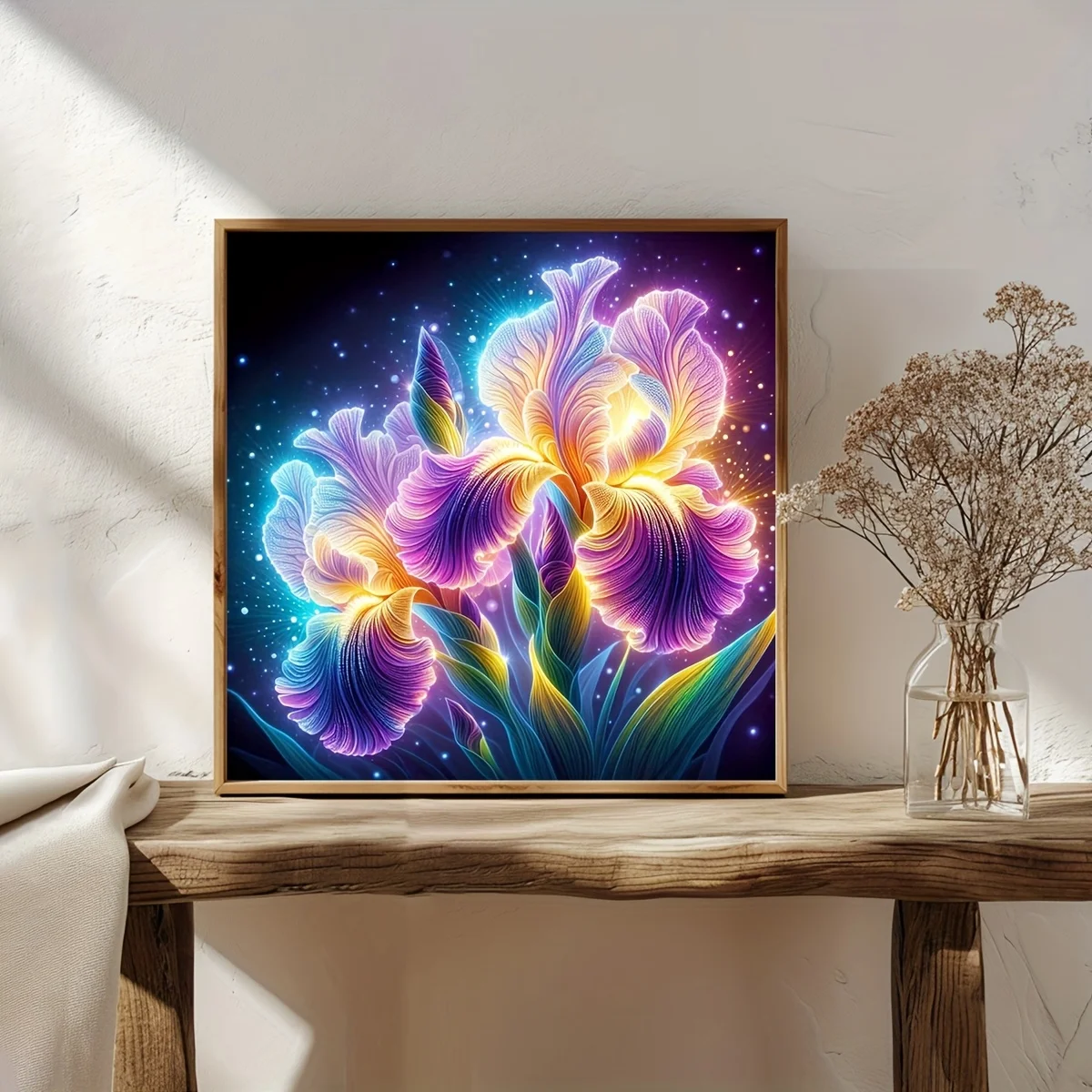 1 Set 40x40cm-15.7x15.7inch, 11CT/14CT bedruckter Stoff Kreuzstich DIY-Set, große Größe, Geschenkset – Detail 3