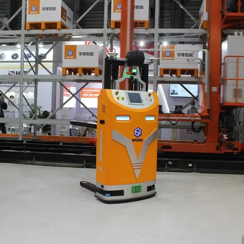 Aisle AGV Robot Efork Manufacturer Very Narrow for Intelligent Storage Warehouse Material Handling Stacking