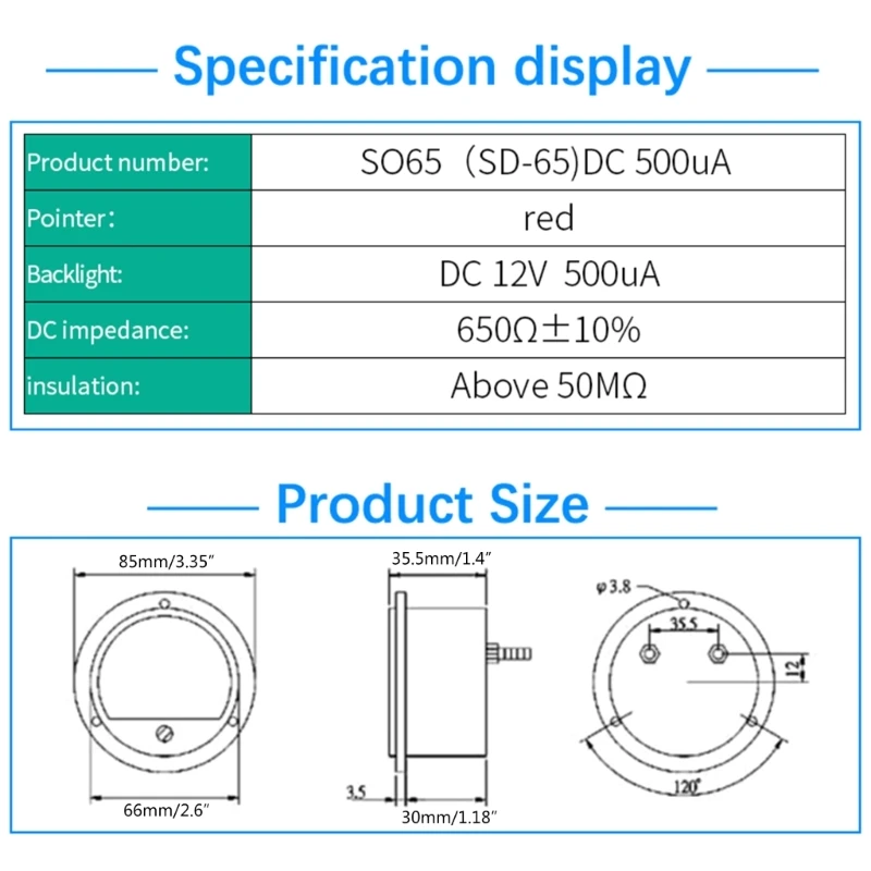 High Accuracy DB-Amplifier Level VU Guage Meter Header with Light Bulbs Audio-Device Stereo Meter Header Bike Accessory