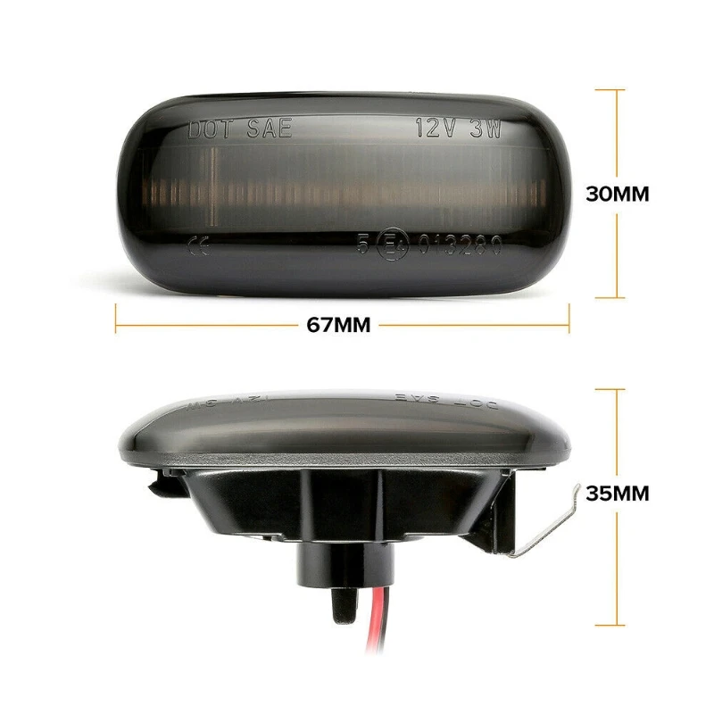 2ชิ้น/เซ็ตรถ LED Leaf Board ไฟเลี้ยวไฟเปิดปิดอัตโนมัติเปลี่ยนอุปกรณ์เสริมสำหรับ Audi A3 S3 A4 S4 A6 S6