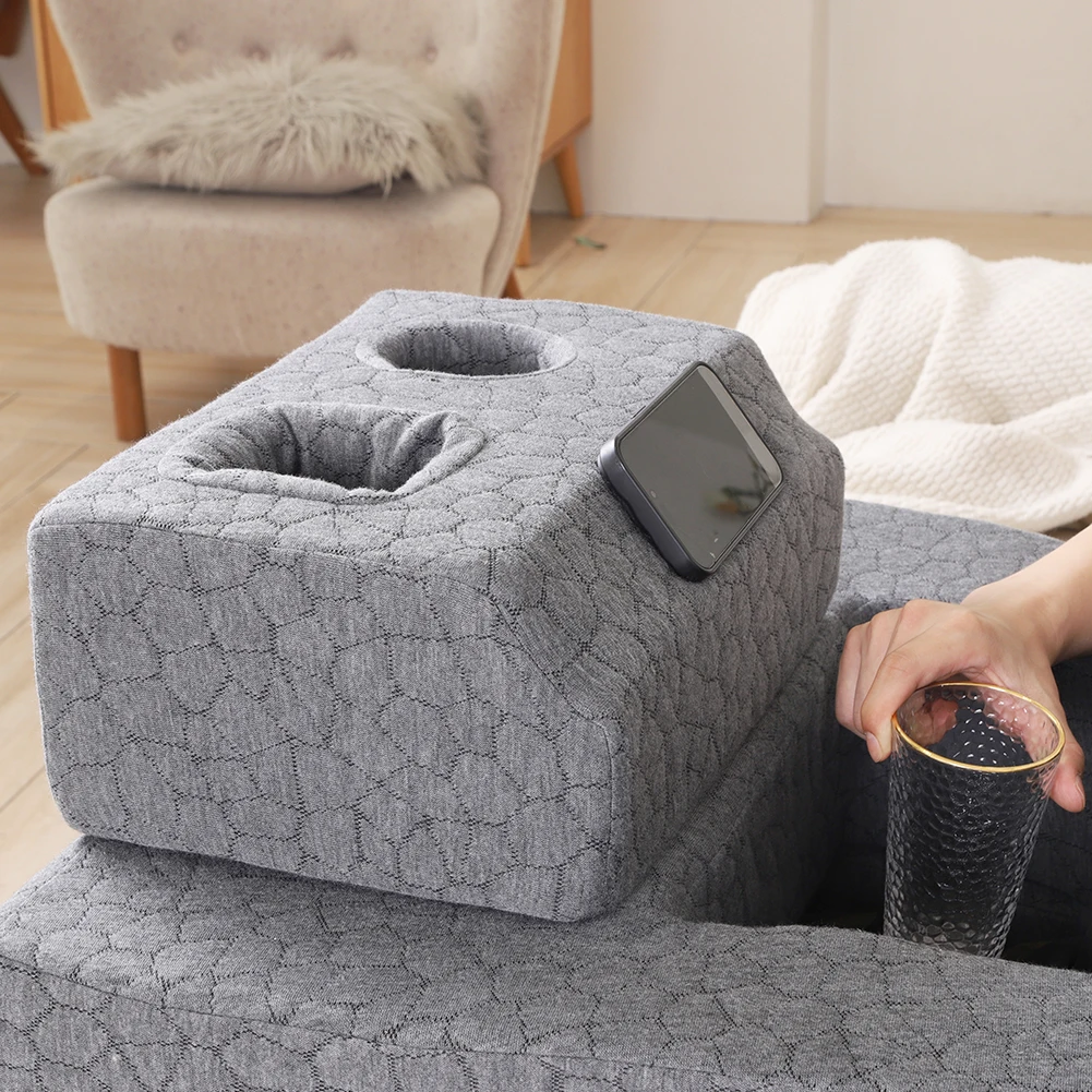 

Extra Large Multi-Purpose Wedge Pillow with Cup Holder Adjustable Adult Reading Pillow Laptop Desk for Steam Deck/Switch Playing