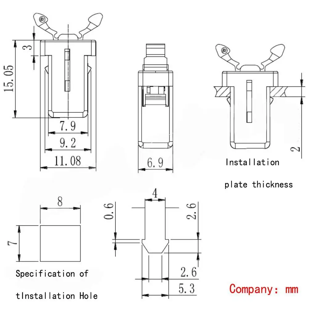 Interruptor de bloqueo automático de plástico para cubo de basura, 10 piezas, captura de repuesto Compatible con tapa táctil, Clip de reparación de