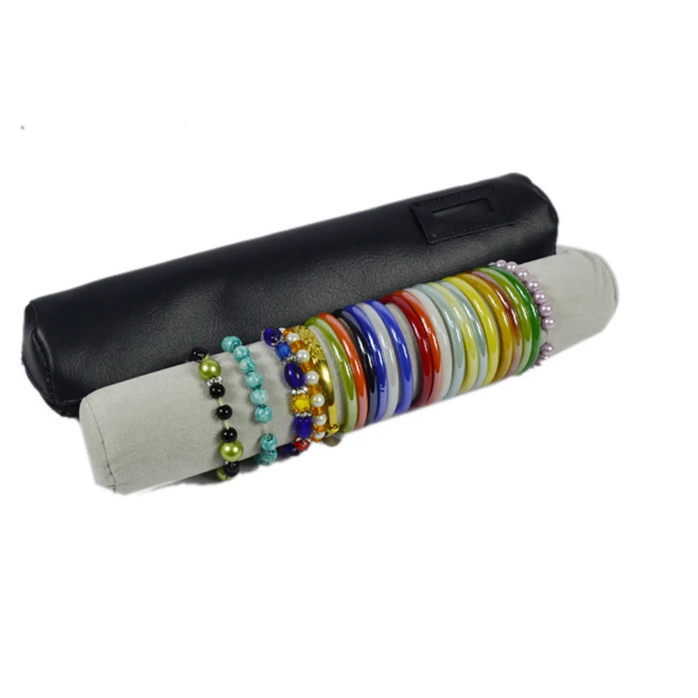 

Многофункциональная сумка-органайзер для украшений из ПУ-кожи для хранения браслетов и часов, темно-синяя