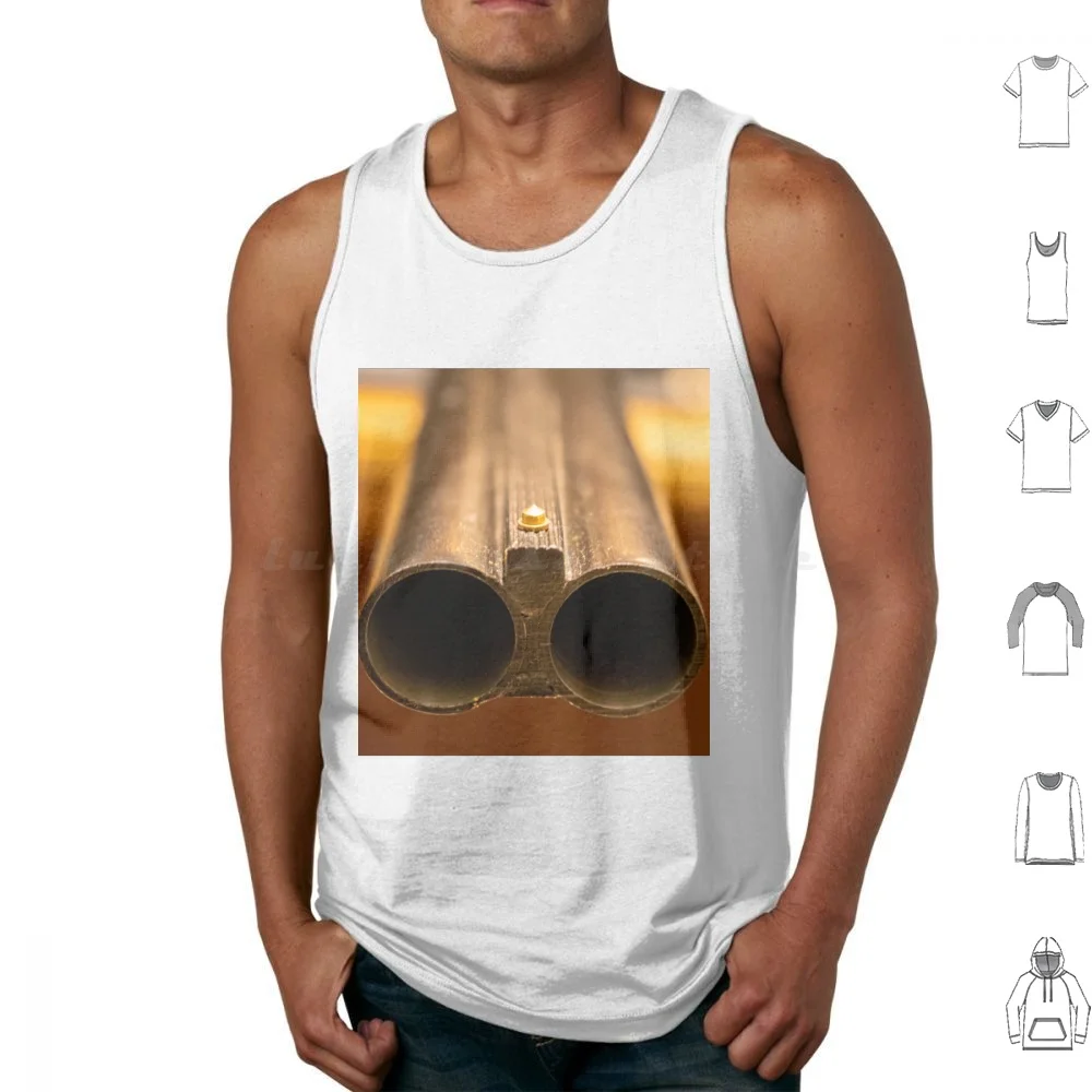 Shoot! Tank Tops Vest Sleeveless Shotgun Double Barrel Gun 12 Gauge