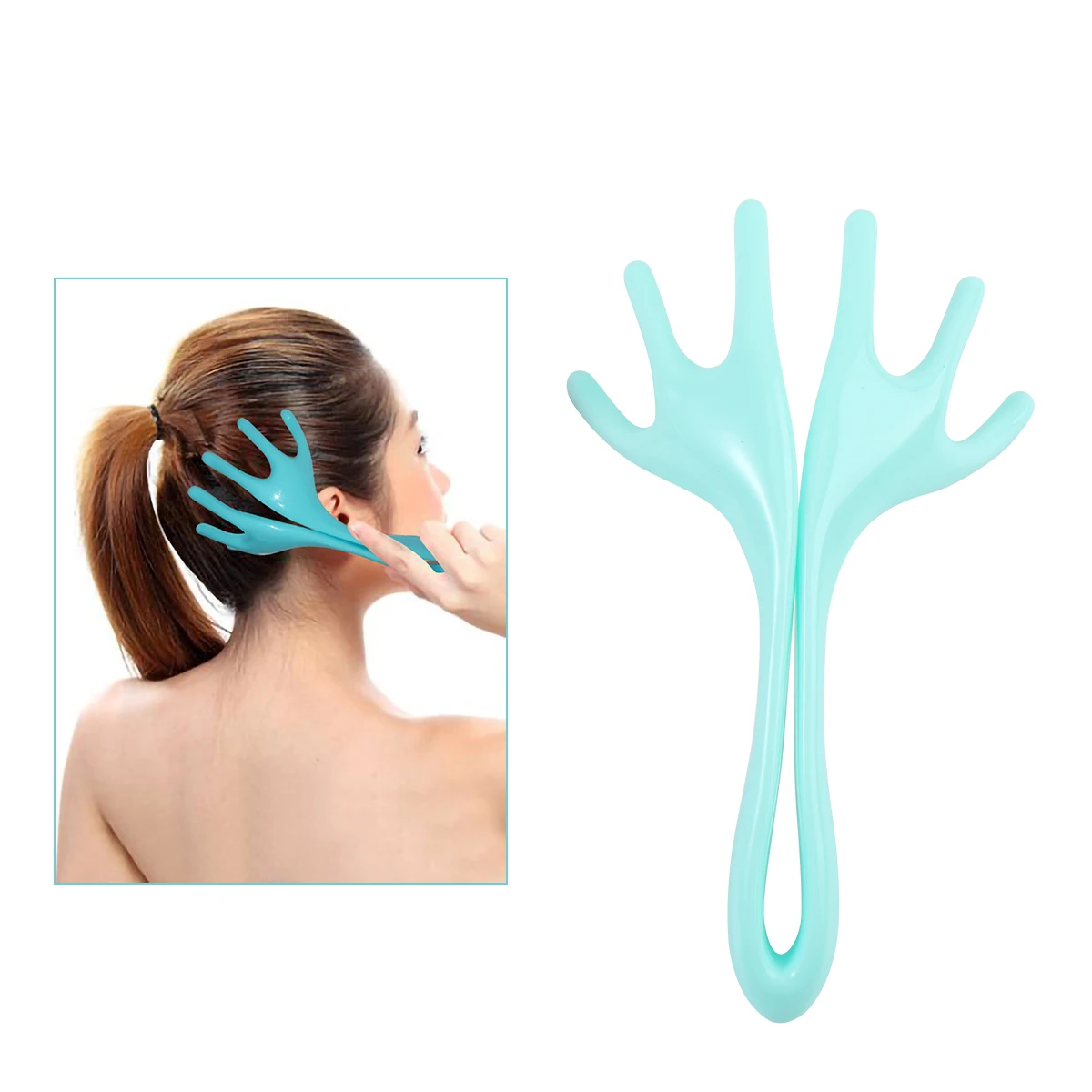 

2Pcs Portable Head Claw Massager Ergonomic PP Handle Muscle Exercise Blood Circulation Stimulator Massager Tool