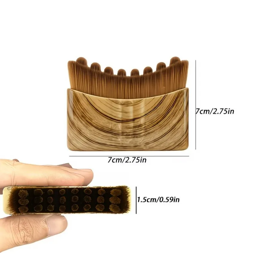 1Pc Square Face Lymphatic Brush, Leopard Pattern Massage Tool with Case, Soft Bristle for Facial Drainage & Neck, Gift for Her