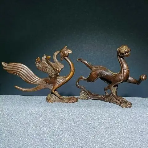 Mythical beasts, white tiger, vermilion bird, auspicious beasts Statue Sculpture Figurines Home Garden Decoration Statues