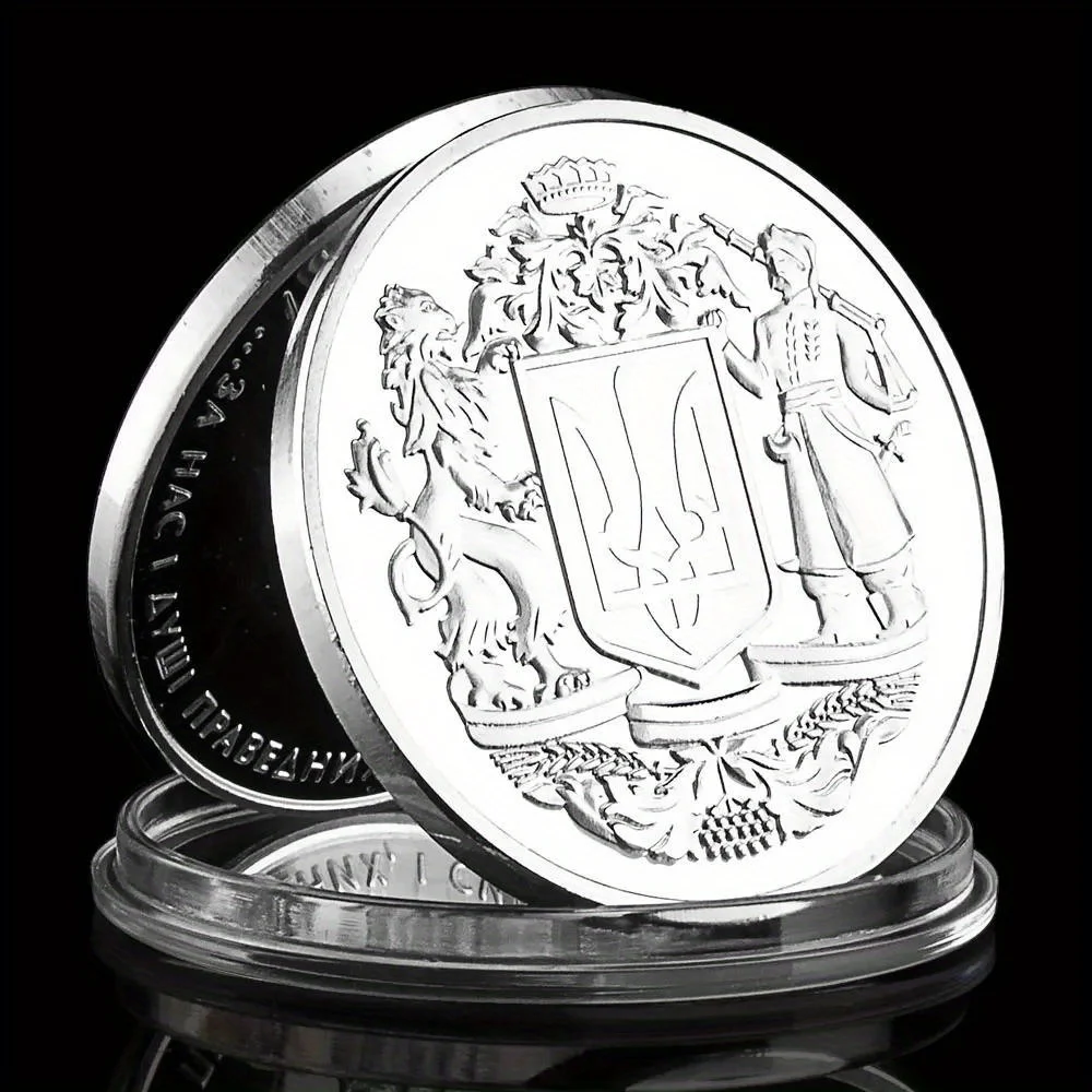 The Heart of The Righteous The Power of The Archangel Michael Is with Us Souvenir Coin Silvery Plated Commemorative Coin