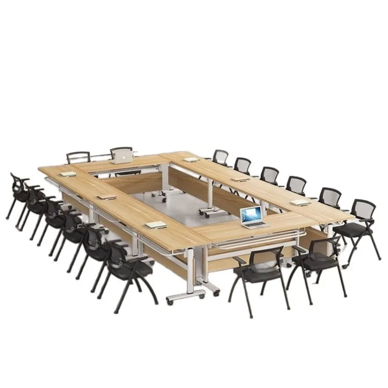 movable splicing strip table with wheels multi-functional desk training desk and chair group new product