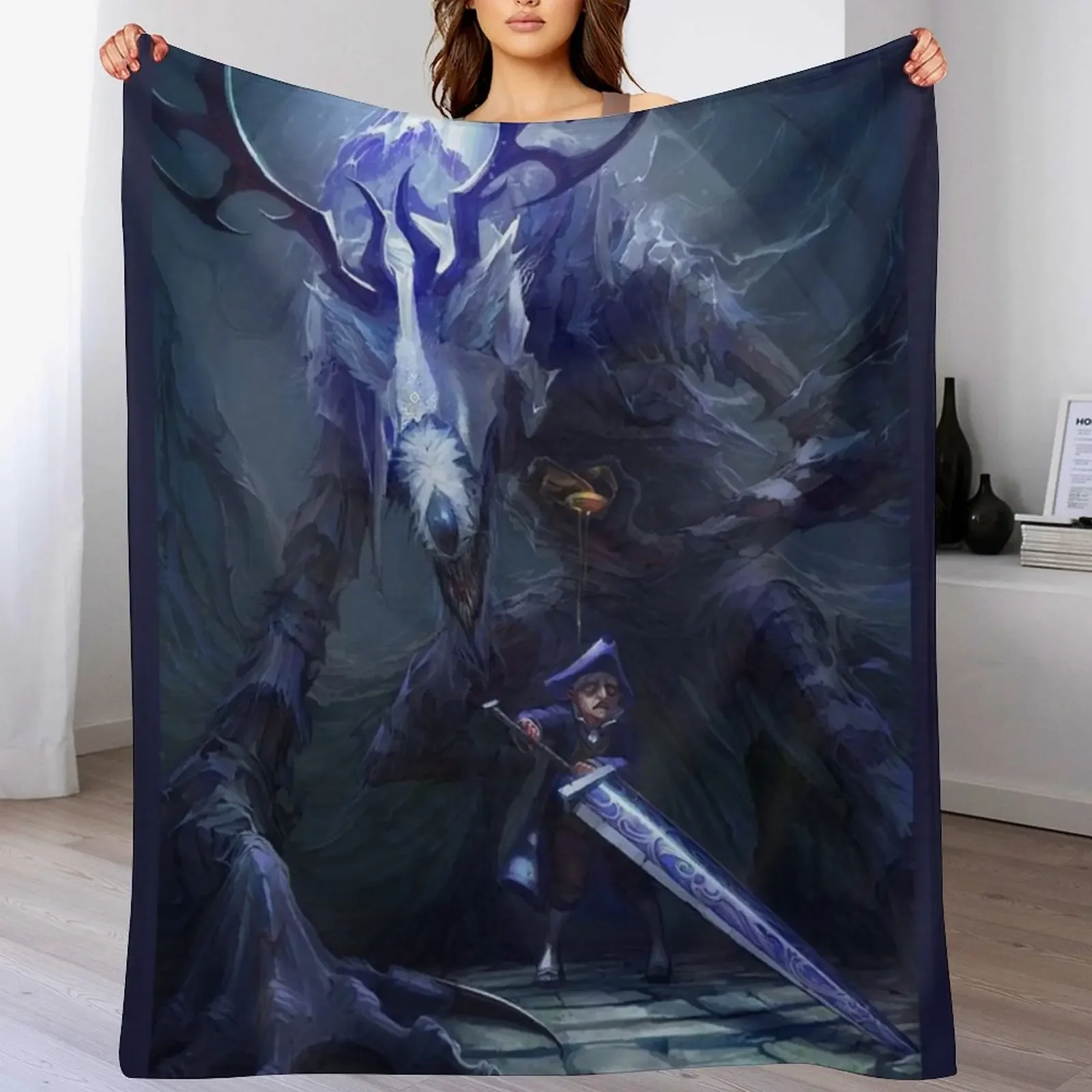 

Bloodborne Throw Blanket Flannel Fabric Heavy Sleeping Bag wednesday Blankets