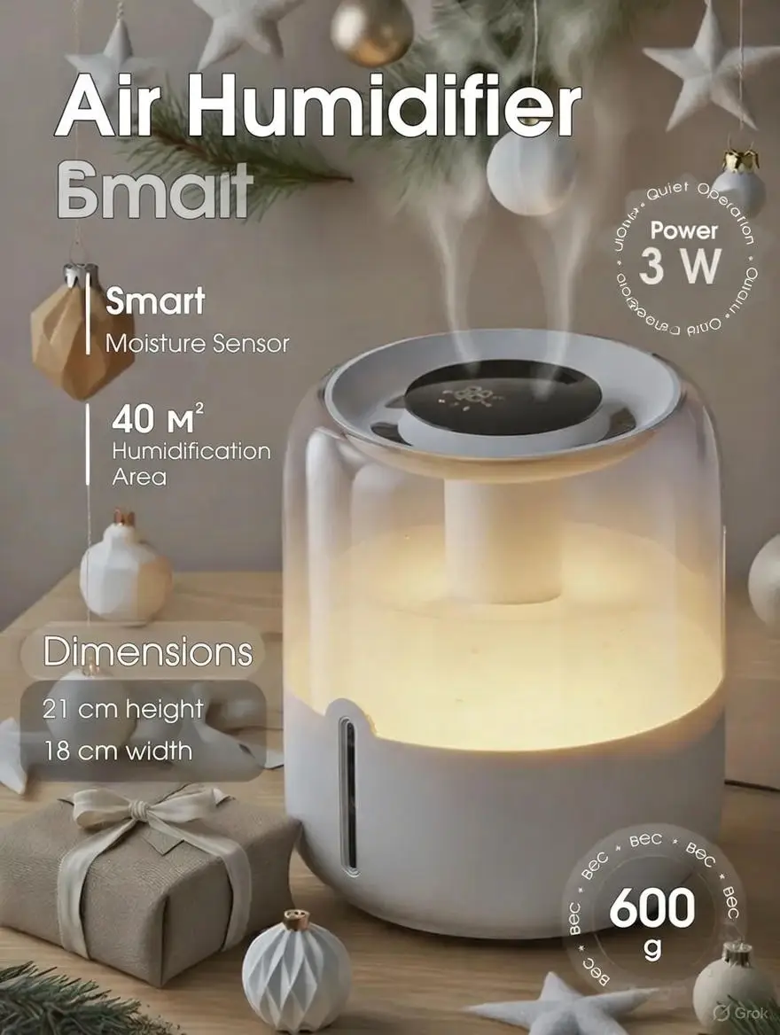 

Увлажнитель большой емкости 4,8 л, USB, двойной распылитель, домашний общежитие, офис, спальня, рабочий стол с небольшим ночником